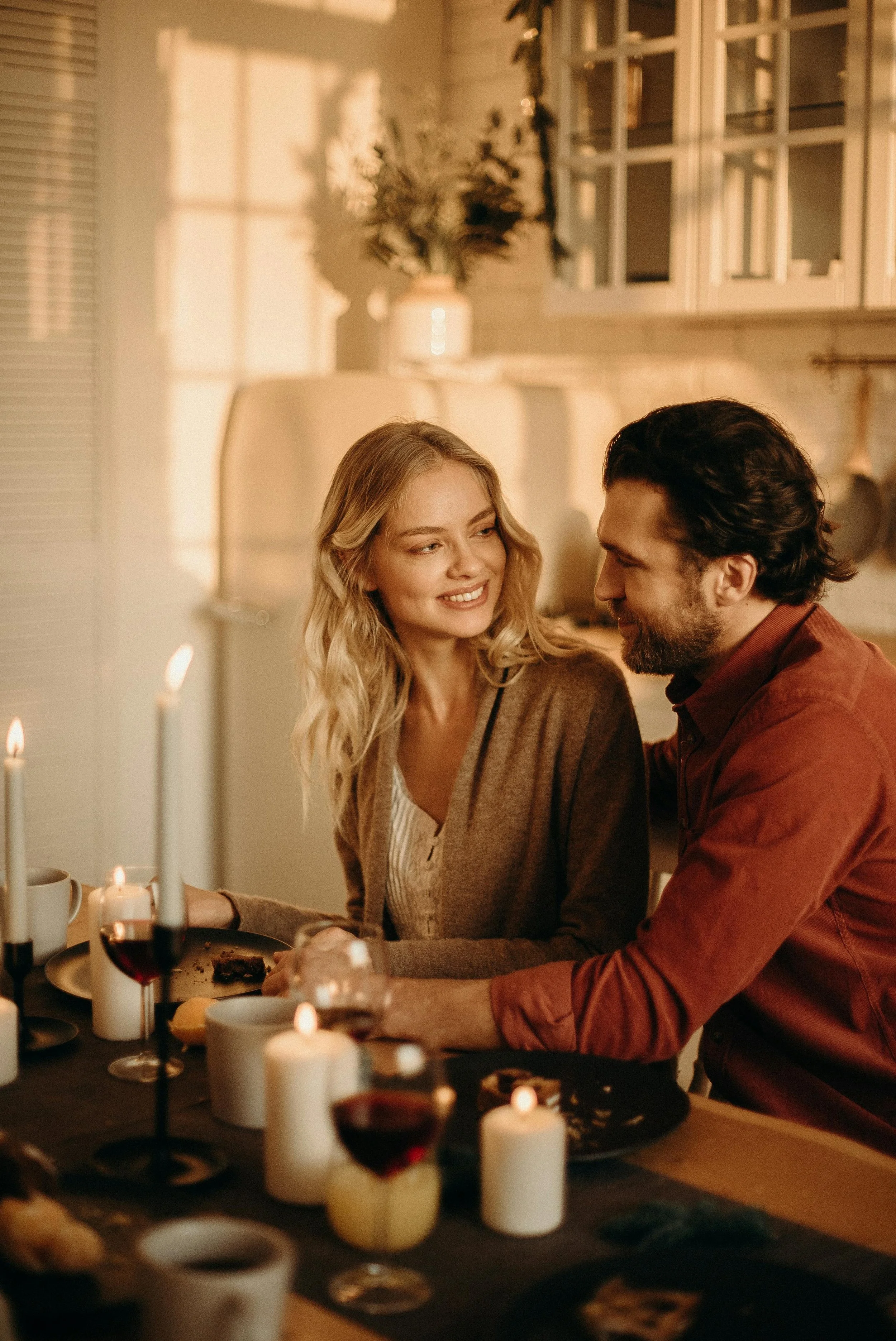 Couple planning wedding