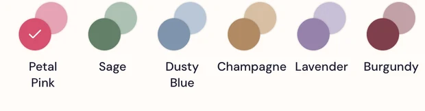Colour palettes available for a Posy gallery