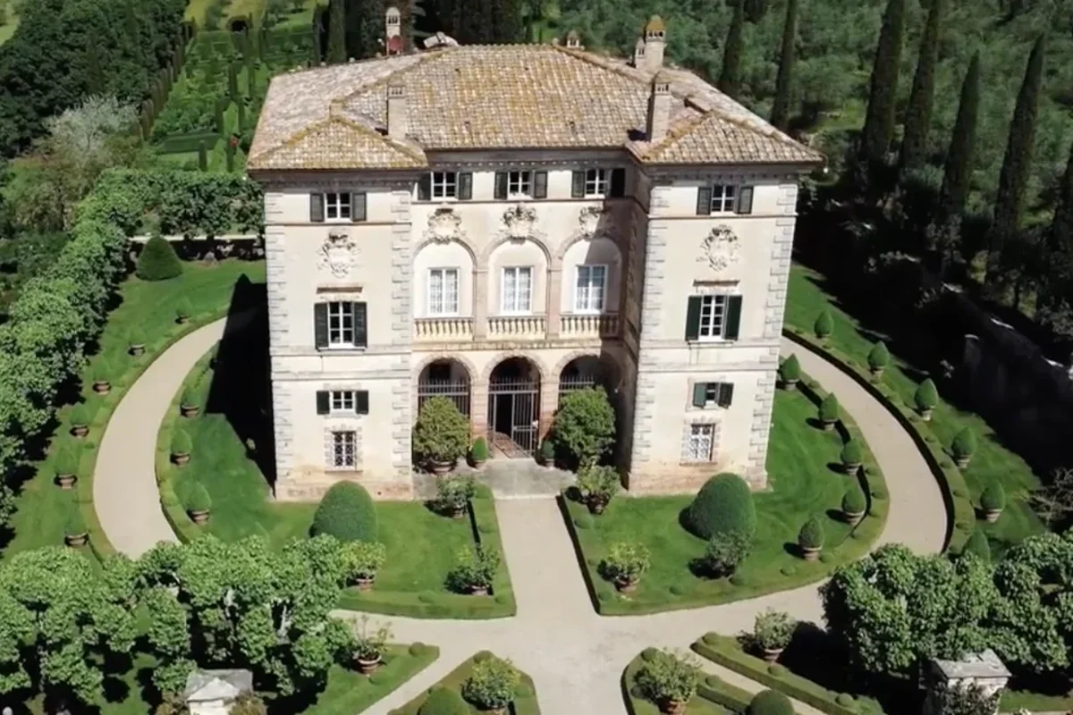 Villa Cetinale and its Baroque gardens near Siena